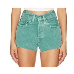 Levi's 501 Original Shorts Mint Green Size 26